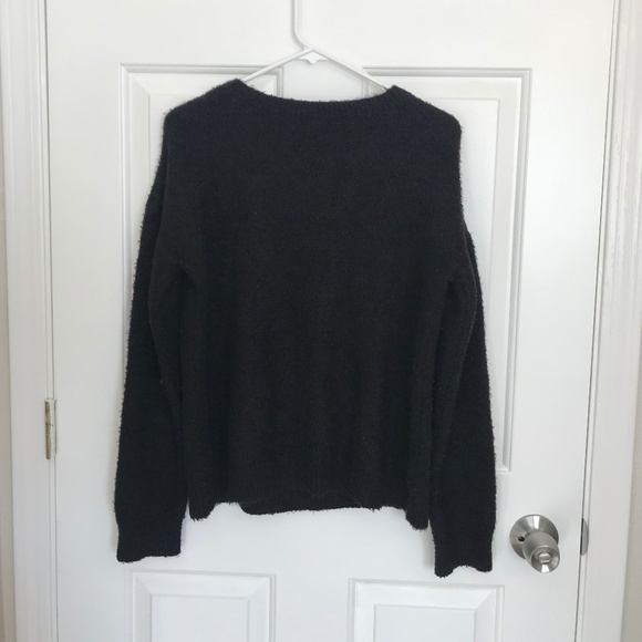 Christmas No Boundaries Fuzzy Sequin Snowman Holiday Sweater Size XL 15-17 Black - Picture 2 of 4